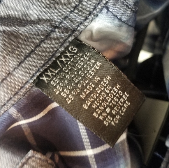 MB Studio Men's Button Down Long Sleeve XXL Plaid Shirt - Picture 4 of 9